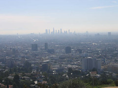 Runyan Canyon view of downtown LA