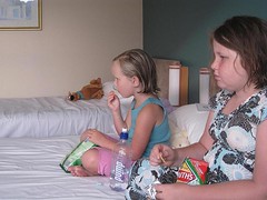 snacks & TV in bed