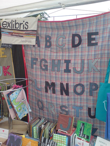 Handmade Denim ABC Crib Blanket by Exlibris