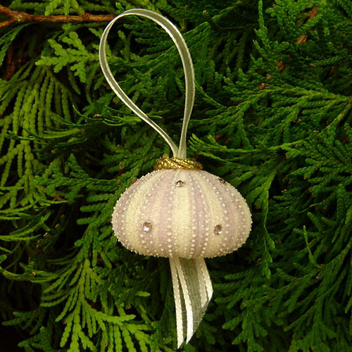 Lavender Sea Urchin Ornament