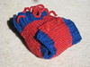 Flapper Chunky Soaker Red Tweed/Blue Size NB Wool (Woolybear Bottoms)