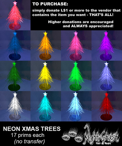 Neon Xmas Trees