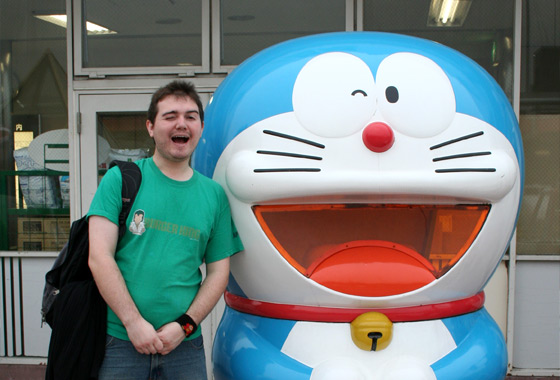 Me and my hero! on the roof of Hankyu department store