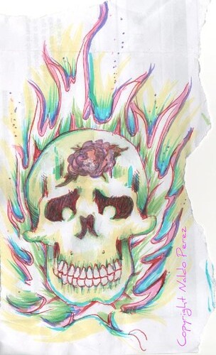 skull tattoo sketch