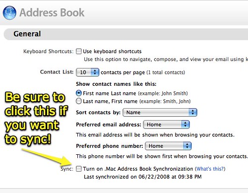.Mac Address Book - Preferences