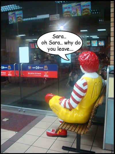 Ronald is sad
