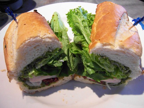 turkey-cran-pesto sandwich