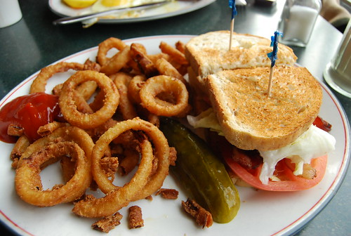 BLT and onion rings @ The Nook