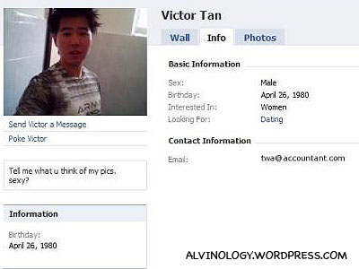 Victor Tan on facebook