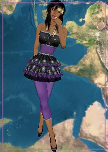 katat0nik (purple) Freebie Splatty Dress Set