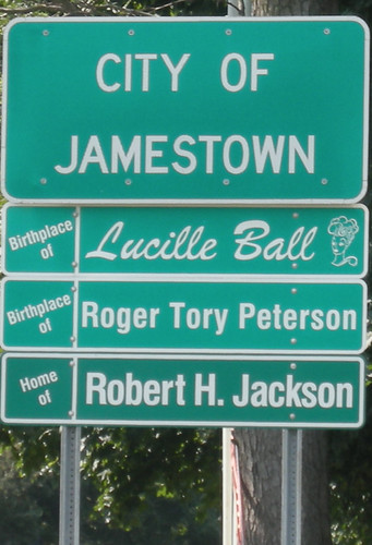 Roger Tory Peterson on the Jamestown Sign