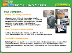 Biz Calling Cards-The Company by bizzmentor