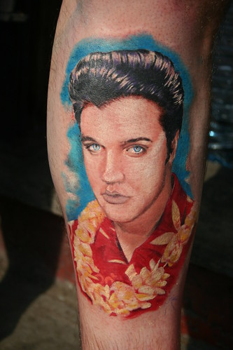  Elvis Presley tattoo portrait by Mirek vel Stotker