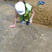 Liz excavating skeleton (1006)
