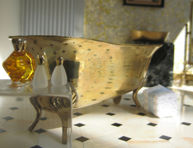Luxurious Gold Bathroom in Miniature