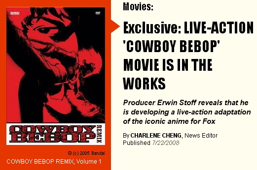 081218 - 當完外星人之後想當牛仔：基努李維親自表示希望出演好萊塢真人版電影『COWBOY BEBOP』男主角史派克