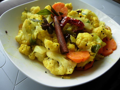 stir fried cauliflower indian style