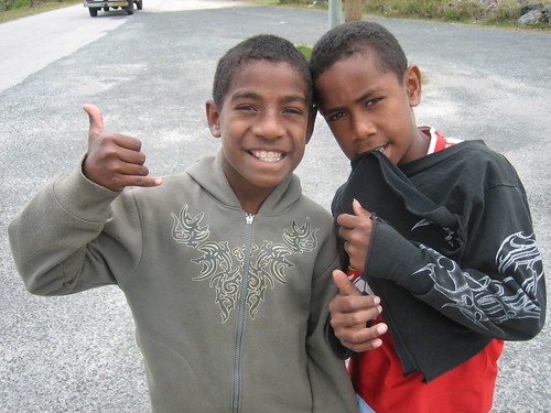 Young friends in Mare Island (Loyalty Islands)
