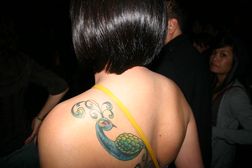 peacock shoulder tattoo