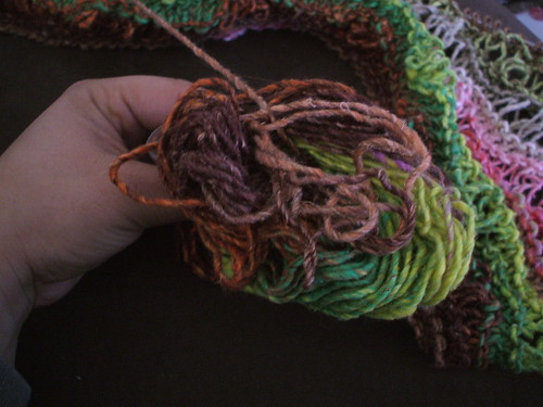 yarn left  on skein one.