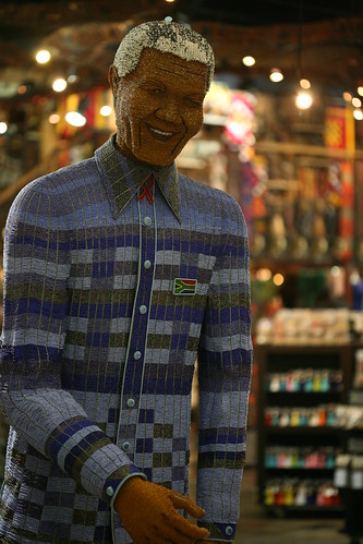7 foot Mandela in beads