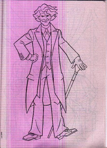 Full figure Joker page from The Knight Returns coloring book