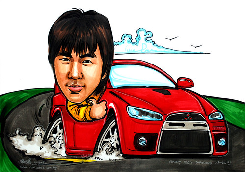 Caricature Mitsubishi Evo 10