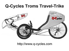Q-Cycles Troms Travel-Trike mit steilerem Windshield