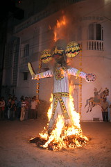 Burning the Ravana effigy - Udaipur