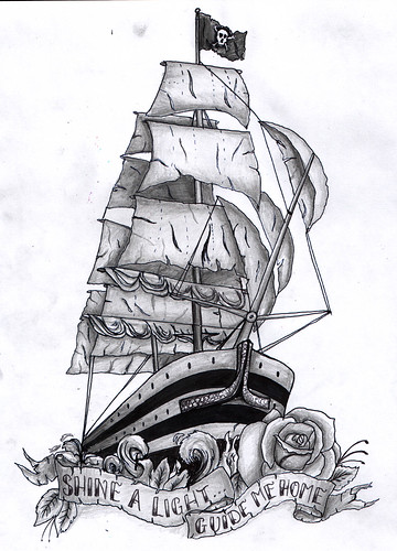 pirate ship tattoo. Ship tattoo