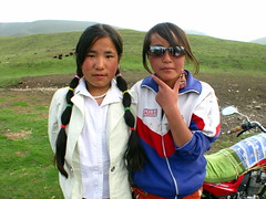 Tibetan family near Erbou, Qinghai Province, China
