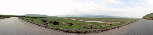 Open river plain on the way to Chiling, Qinghai Province, China