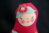 Little Rose Wool Matroyshka Doll