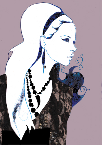 Lauren Bishop fashion-illustration-topshop-gothic-punk