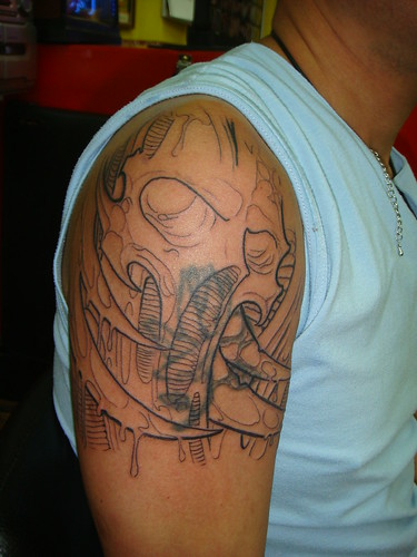 tattoos 3d. 3d Skull Tattoos - QwickStep