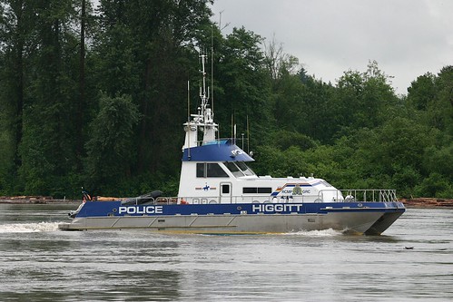 RCMP Boat MV Higgitt - Fraser River At  Port Haney BC by rog45.