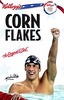 That's good eating! Phelps on the box of Corn Flakes