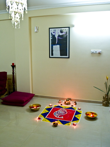Our Living Room with the Rangoli