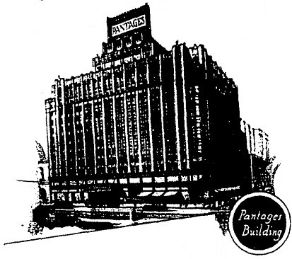 Pantages Theatre, original 12-story plan