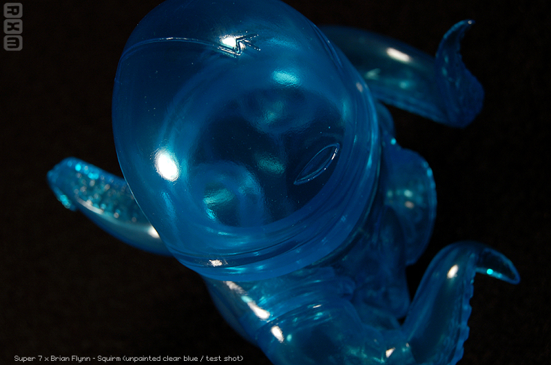 Super 7 x Brian Flynn - Squirm (unpainted clear blue)