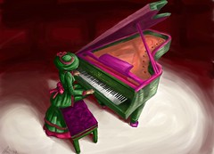 Torley on Piano - awesomelicious art by Wynter...