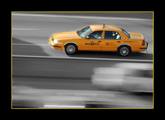 Speeding Yellow Cab! by NYC nikonian007