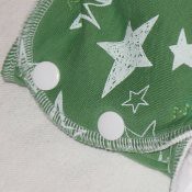Medium serged Fattycakes pocket fitted diaper *scribbled stars french terry*