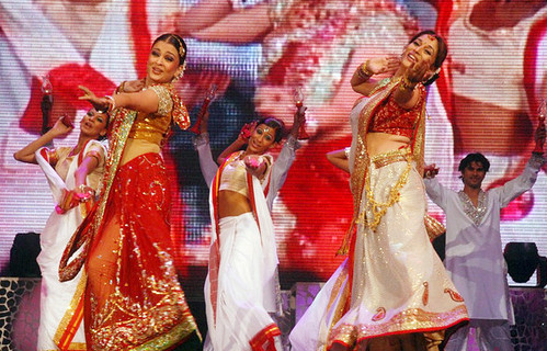 Madhuri Dixit and Aishwarya Rai Bachchan in the Unforgettable Tour Show 2008 in New York