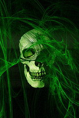 Green skull for iphone and ipod