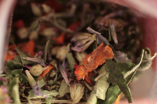 Herbs in tea mix