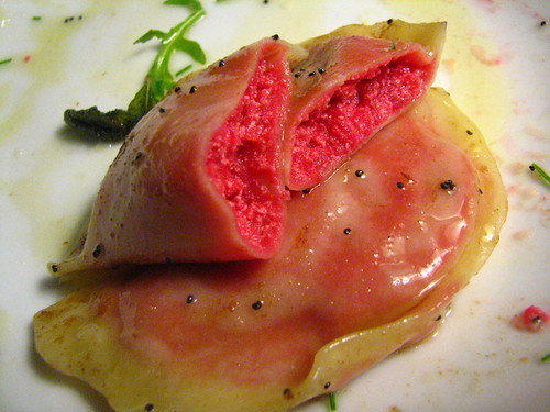 Casunziei - Beet Filled Ravioli in a Poppy Seed Sage Brown Butter Sauce
