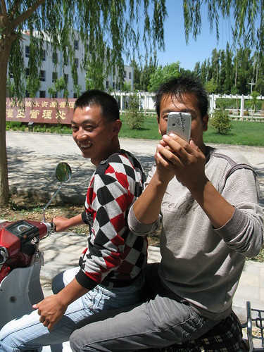 Keen locals in Guazhou, Gansu Province, China