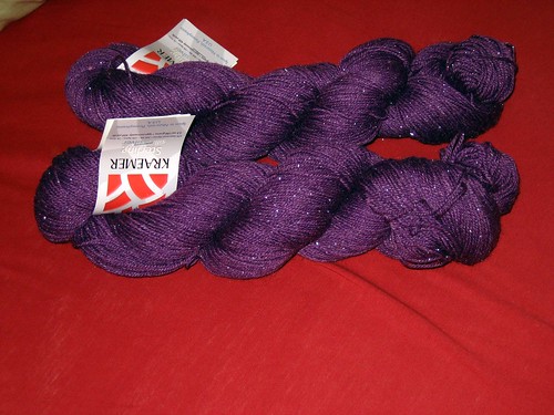 sparkly purple yarn!
