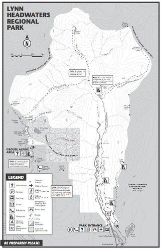 Lynn Headwaters Map